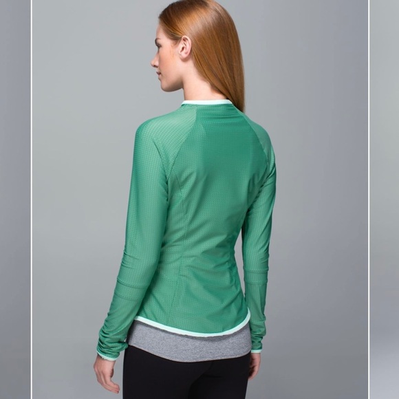 lululemon Find Your Bliss Jacket Vintage Green Iridescent Sz 4 - Picture 2 of 16